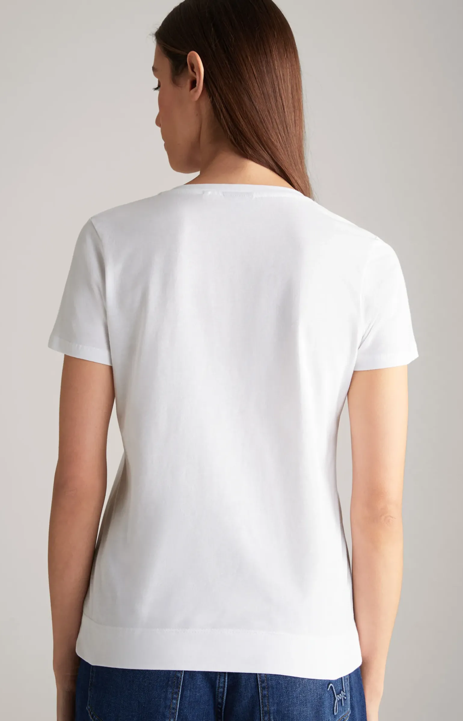 Baumwoll-T-Shirt in Weiß