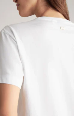 Baumwoll-T-Shirt in Weiß