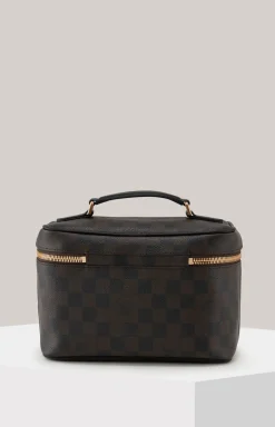 Beauty-Case Cortina Piazza Flora in Braun