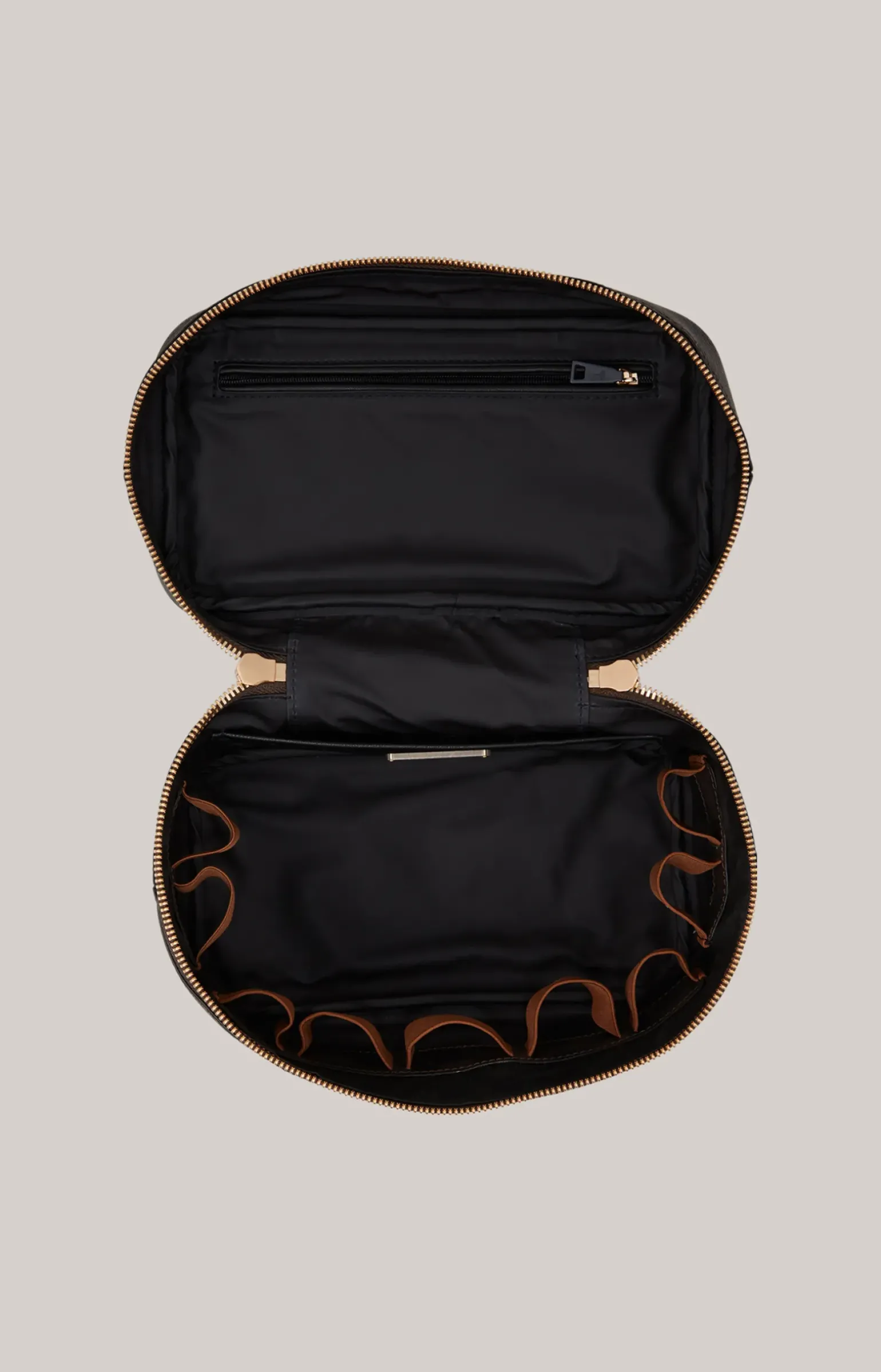 Beauty-Case Cortina Piazza Flora in Braun