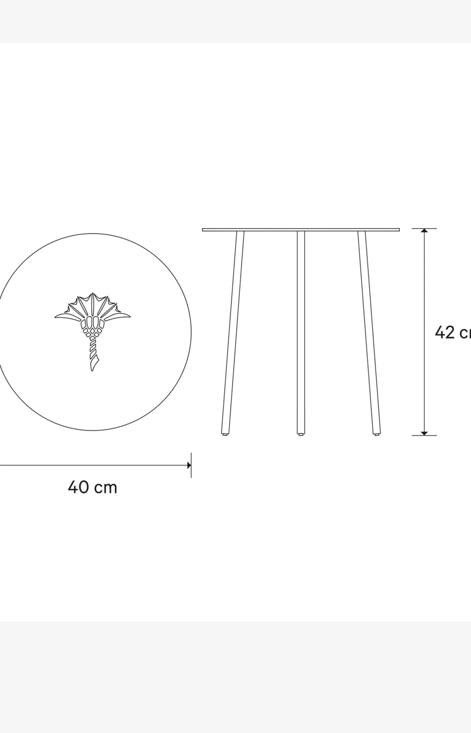 Beistelltisch JOOP! EMBOSS, 40 x 42 cm in Rauch