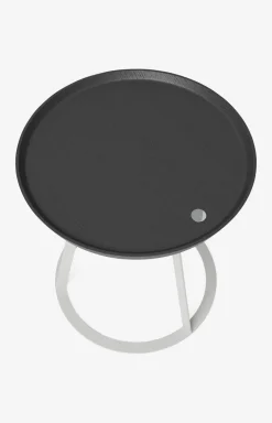 Beistelltisch JOOP! ROUND mit Raucheichenplatte, 45 x 47 cm in Weiß/Anthrazit