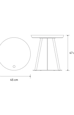Beistelltisch JOOP! ROUND mit Raucheichenplatte, 45 x 47 cm in Anthrazit