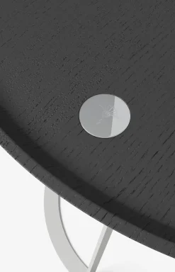 Beistelltisch JOOP! ROUND mit Raucheichenplatte, 45 x 52 cm in Weiß/Anthrazit