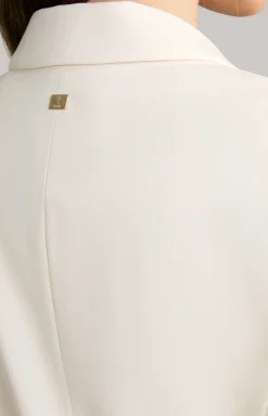 Blazer mit feinen Nadelstreifen in Offwhite