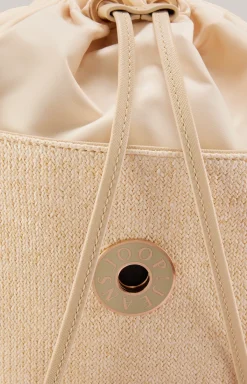 Bucket Bag Paglia Baili in Beige