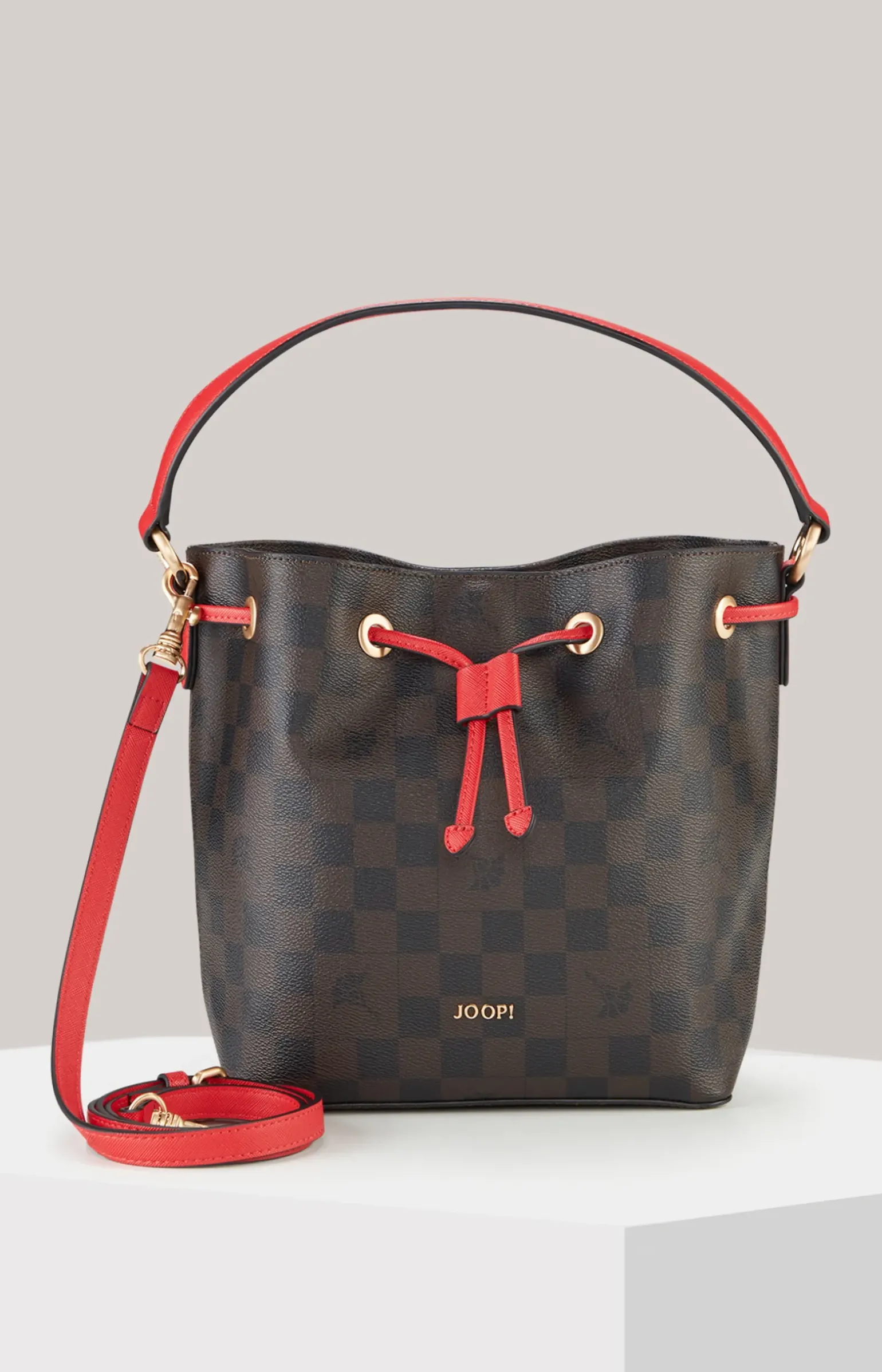 Bucket-Bag Piazza Edition Franziska in Braun/Schwarz