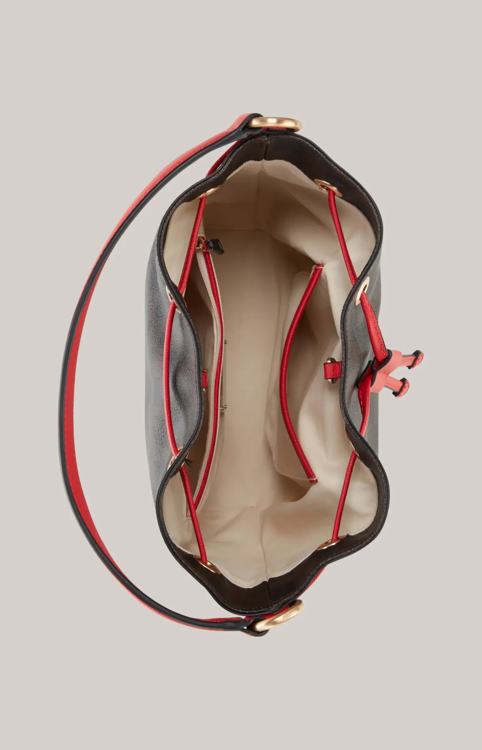 Bucket-Bag Piazza Edition Franziska in Braun/Schwarz