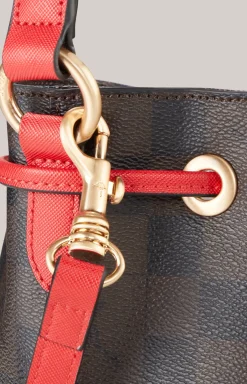 Bucket-Bag Piazza Edition Franziska in Braun/Schwarz