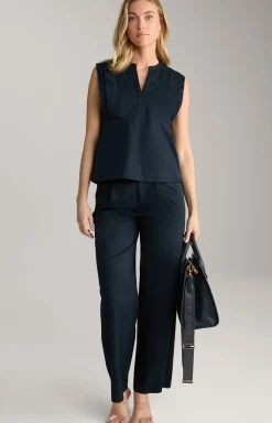 Bundfaltenhose in Navy