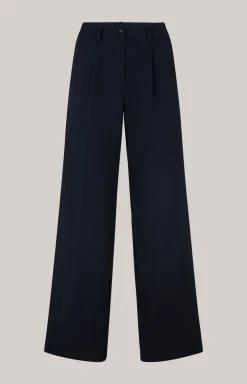 Bundfaltenhose in Navy