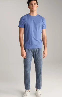 Bundfaltenhose Lead in Blau meliert