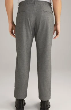 Bundfalten-Hose Lead in Grau meliert