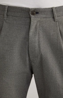 Bundfalten-Hose Lead in Grau meliert