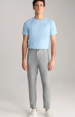 Bundfaltenhose Lead in Hellgrau meliert