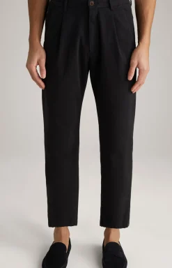 Bundfaltenhose Lead in Schwarz