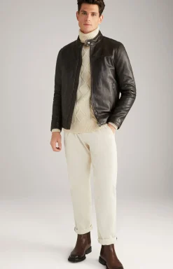 Bundfalten-Hose Lead in Weiß