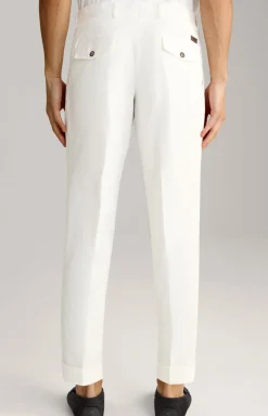 Bundfaltenhose Randar in Creme