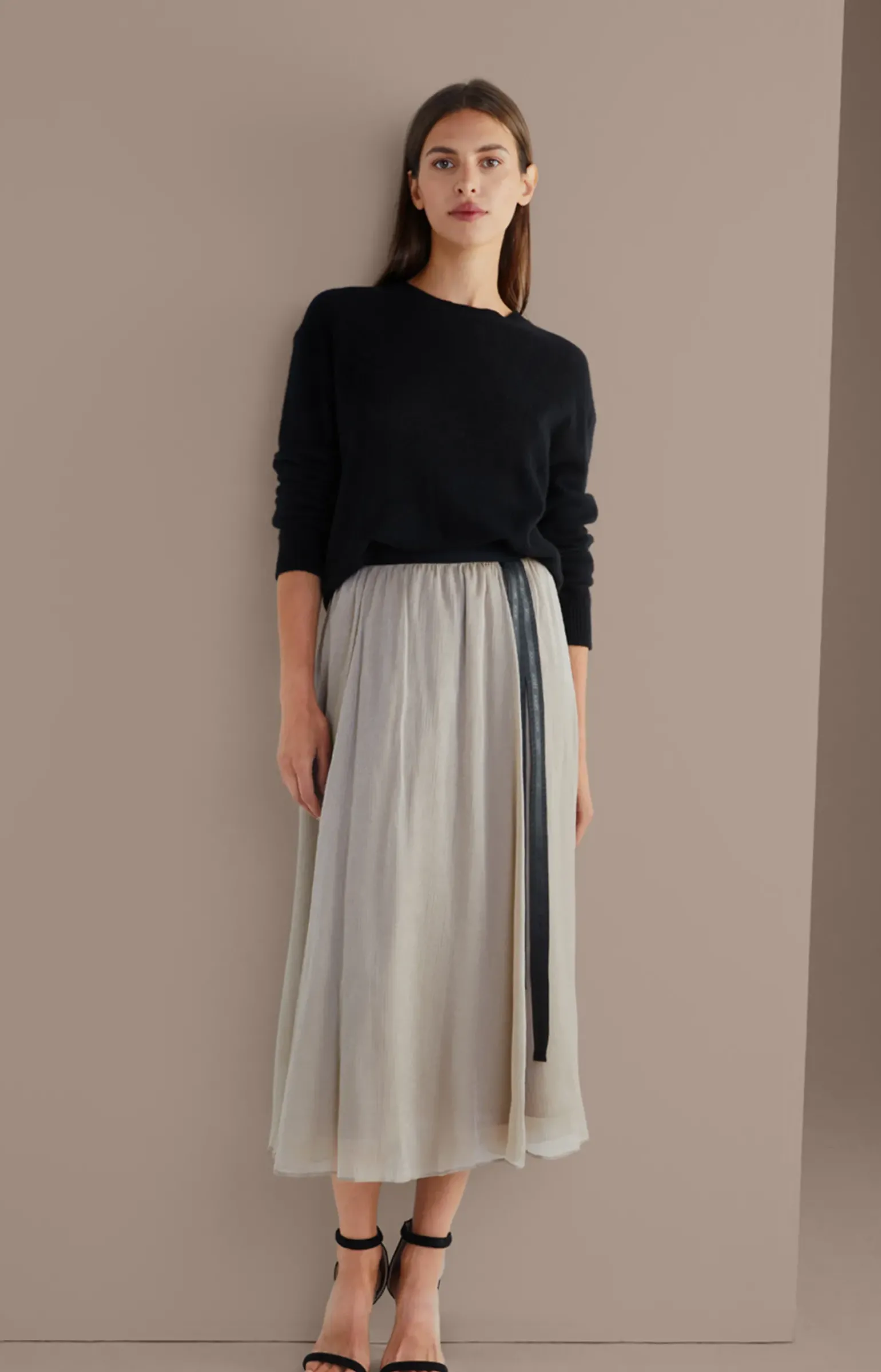 Cashmere-Strickpullover in Schwarz