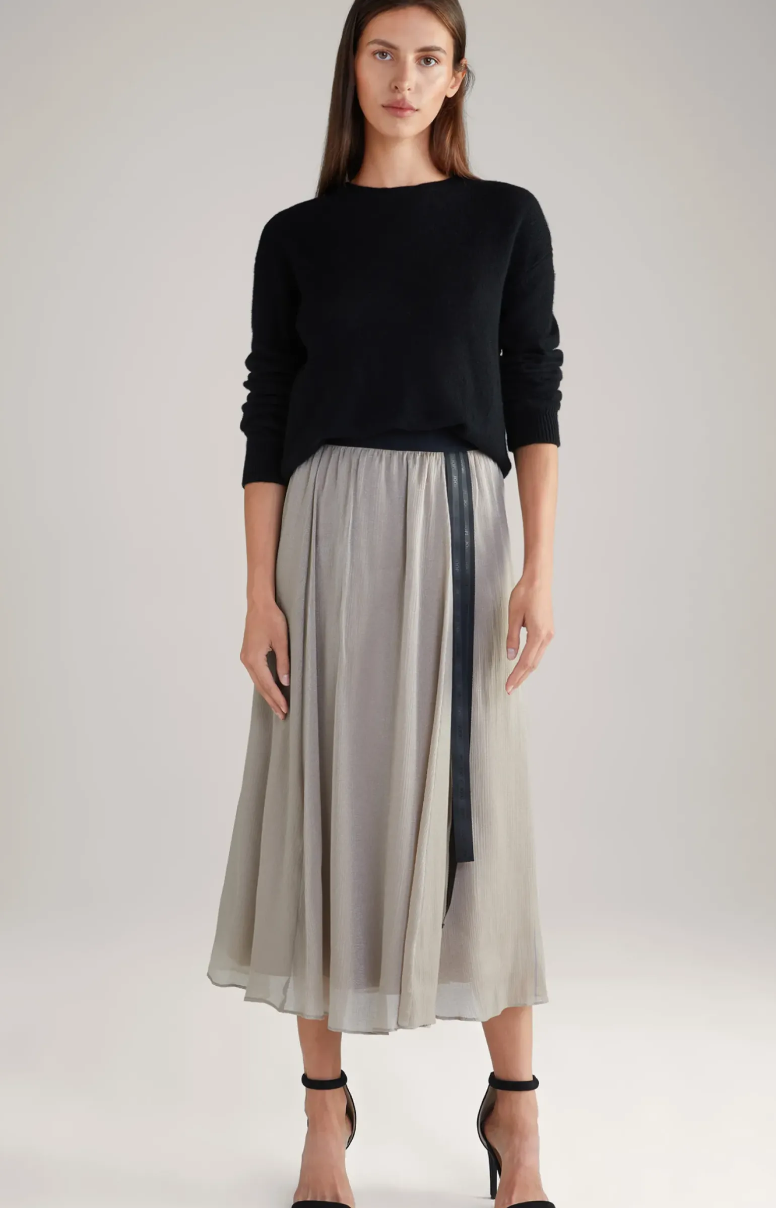 Cashmere-Strickpullover in Schwarz