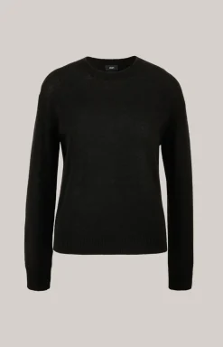 Cashmere-Strickpullover in Schwarz