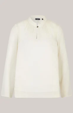 Chiffon-Bluse in Creme