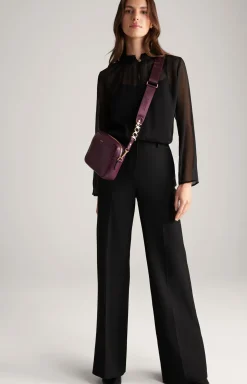 Chiffon-Bluse in Schwarz