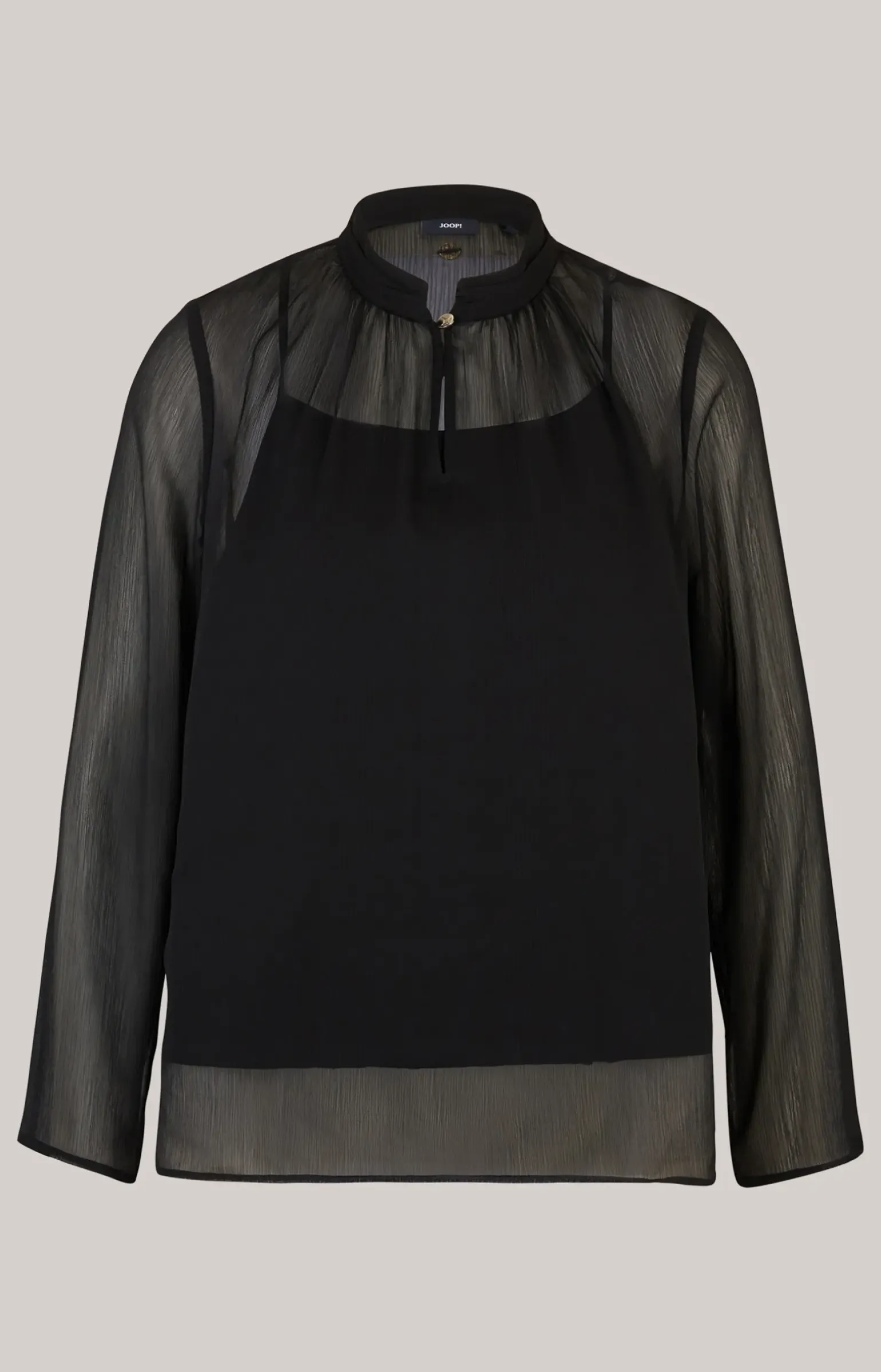 Chiffon-Bluse in Schwarz