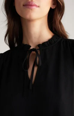 Chiffon-Kleid in Schwarz