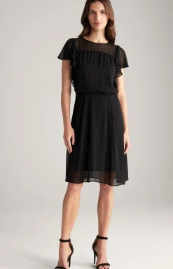 Chiffon-Kleid in Schwarz