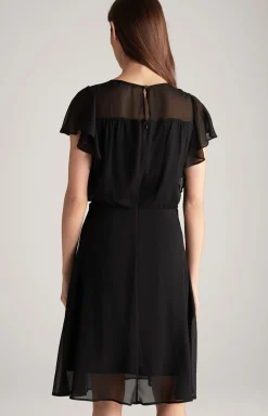 Chiffon-Kleid in Schwarz
