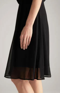 Chiffon-Kleid in Schwarz