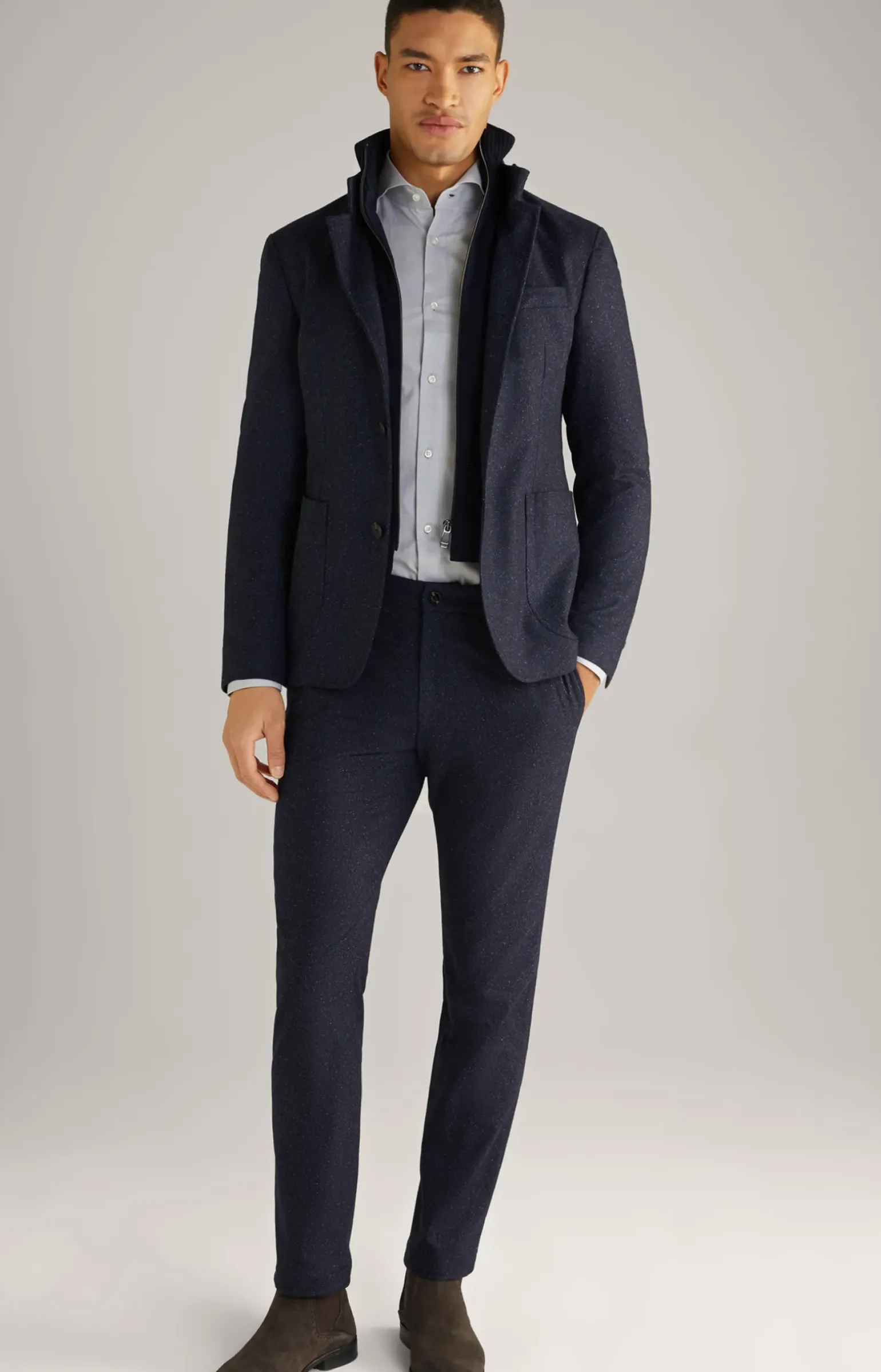 Chino Hank in Dunkelblau meliert