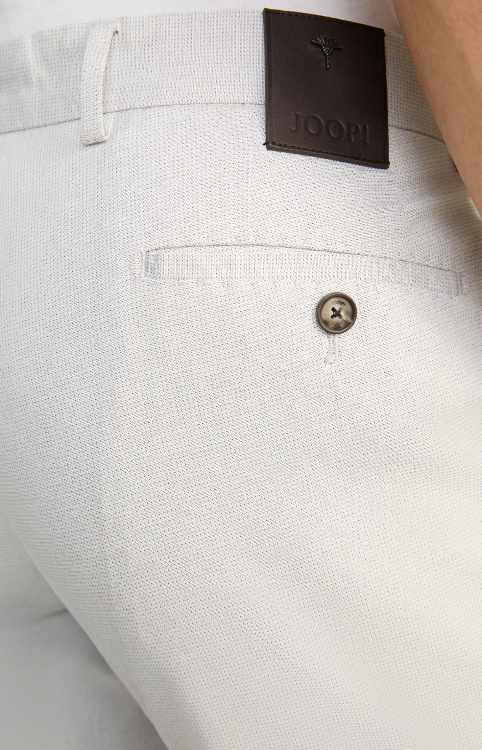 Chino Hank in Hellbeige strukturiert