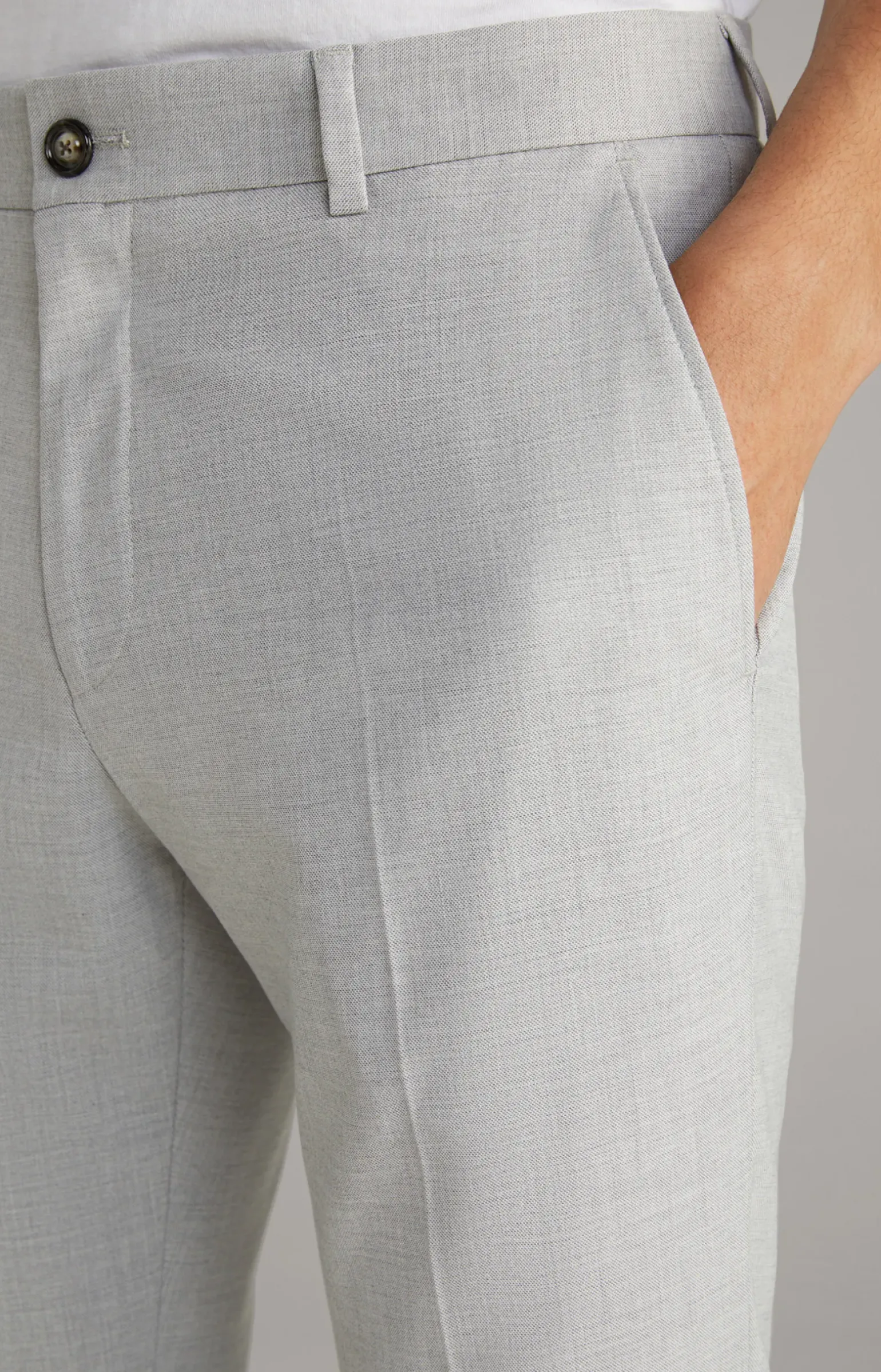 Chino Hank in Hellgrau meliert