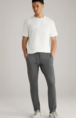 Chino Maxton in Grau strukturiert