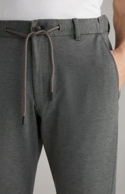 Chino Maxton in Grau strukturiert