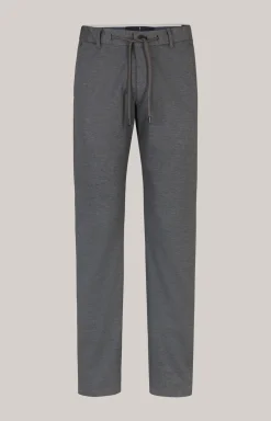 Chino Maxton in Grau strukturiert