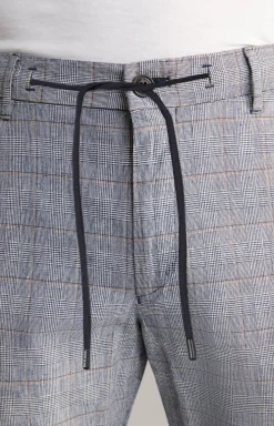 Chino Maxton in Navy/Offwhite kariert