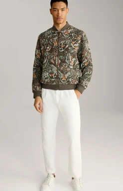 Collegejacke Danger in Grün/Braun gemustert