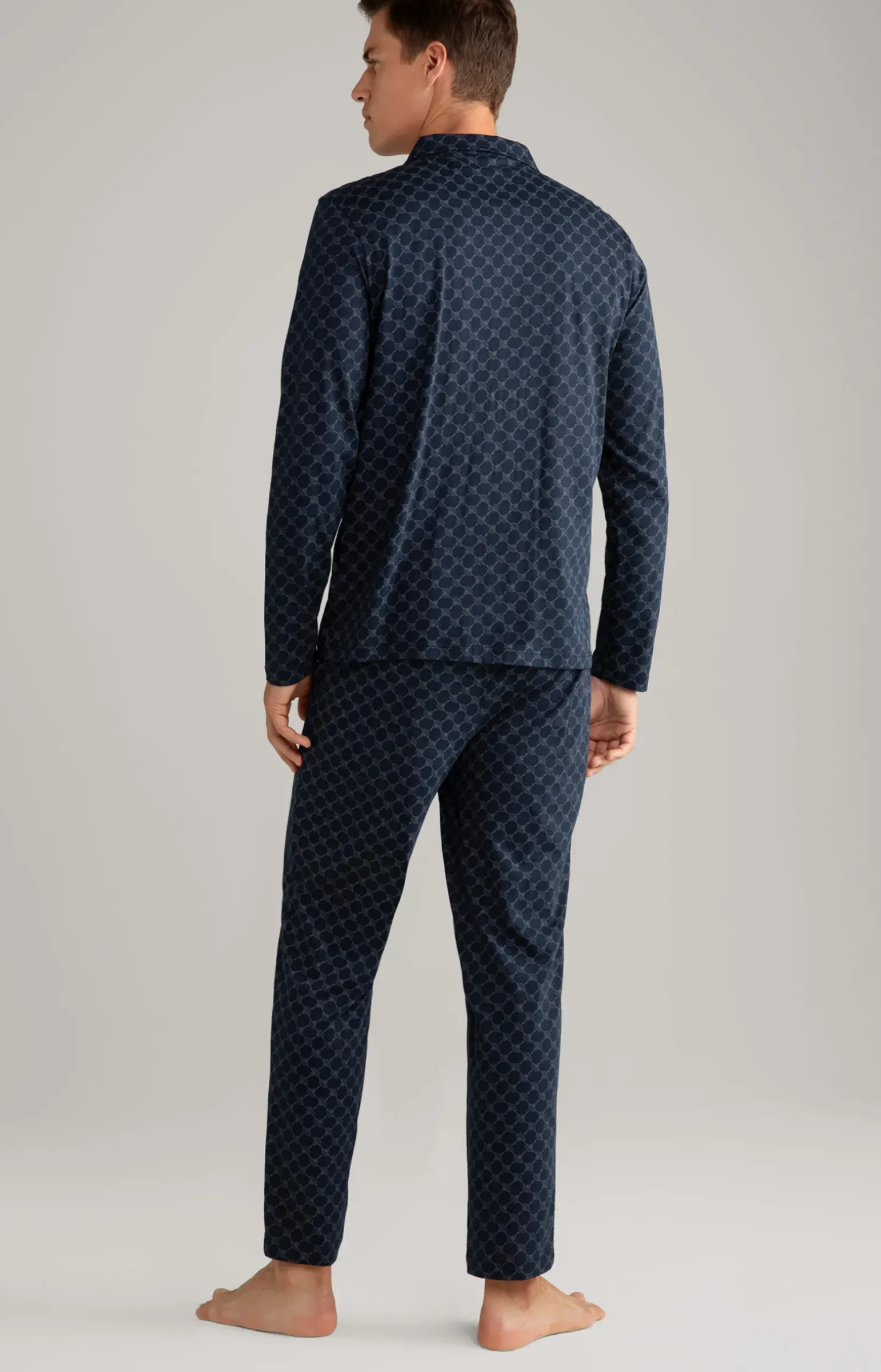 Cornflower Baumwoll-Pyjama in Dunkelblau