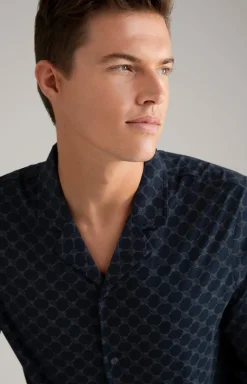 Cornflower Baumwoll-Pyjama in Dunkelblau