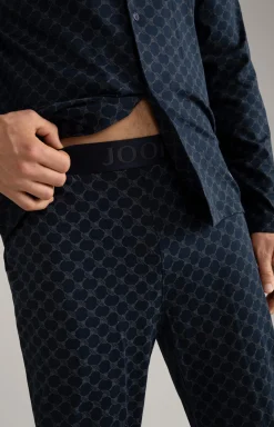 Cornflower Baumwoll-Pyjama in Dunkelblau