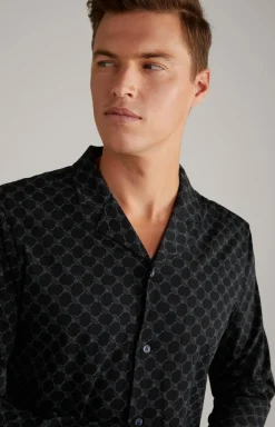 Cornflower Baumwoll-Pyjama in Schwarz