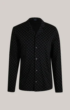 Cornflower Baumwoll-Pyjama in Schwarz