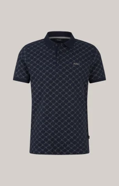 Cornflower Poloshirt Paigam in Navy gemustert