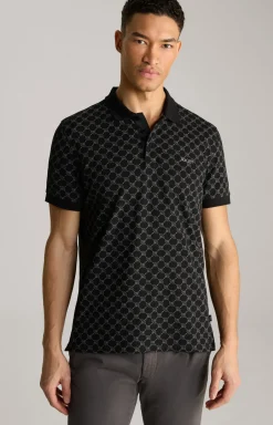 Cornflower Poloshirt Paigam in Schwarz gemustert