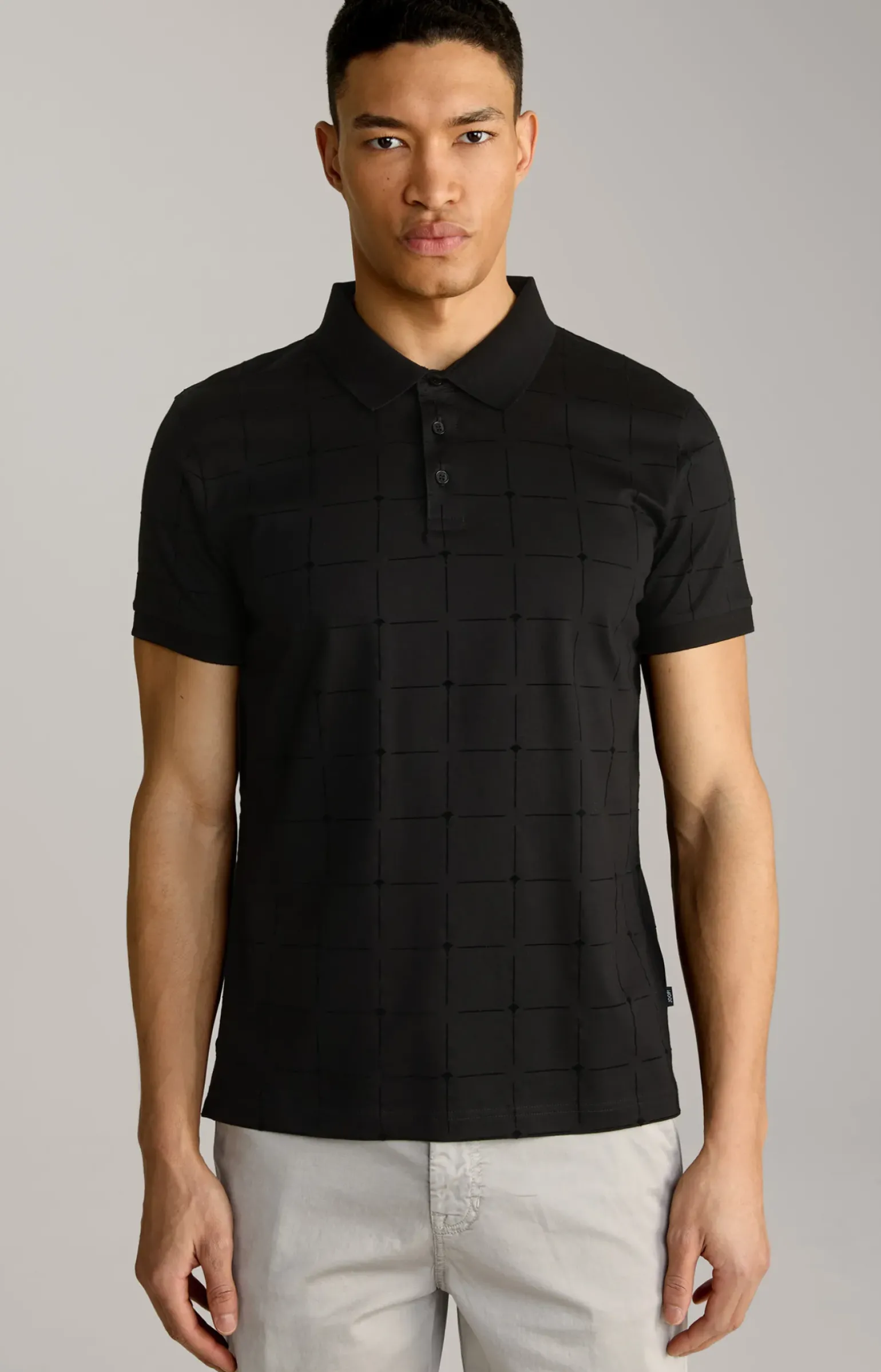 Cornflower Poloshirt Phelan in Schwarz