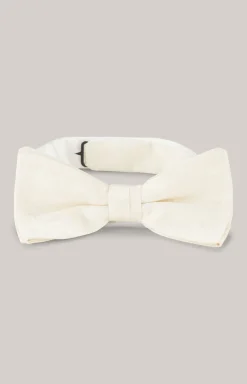 Cornflower Seiden-Fliege in Creme gemustert