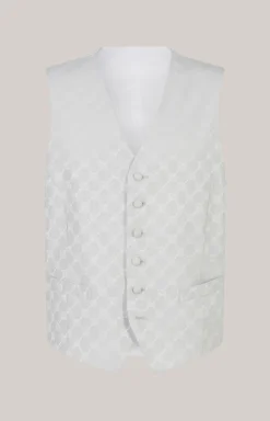 Cornflower Weste Weazer in Hellgrau gemustert